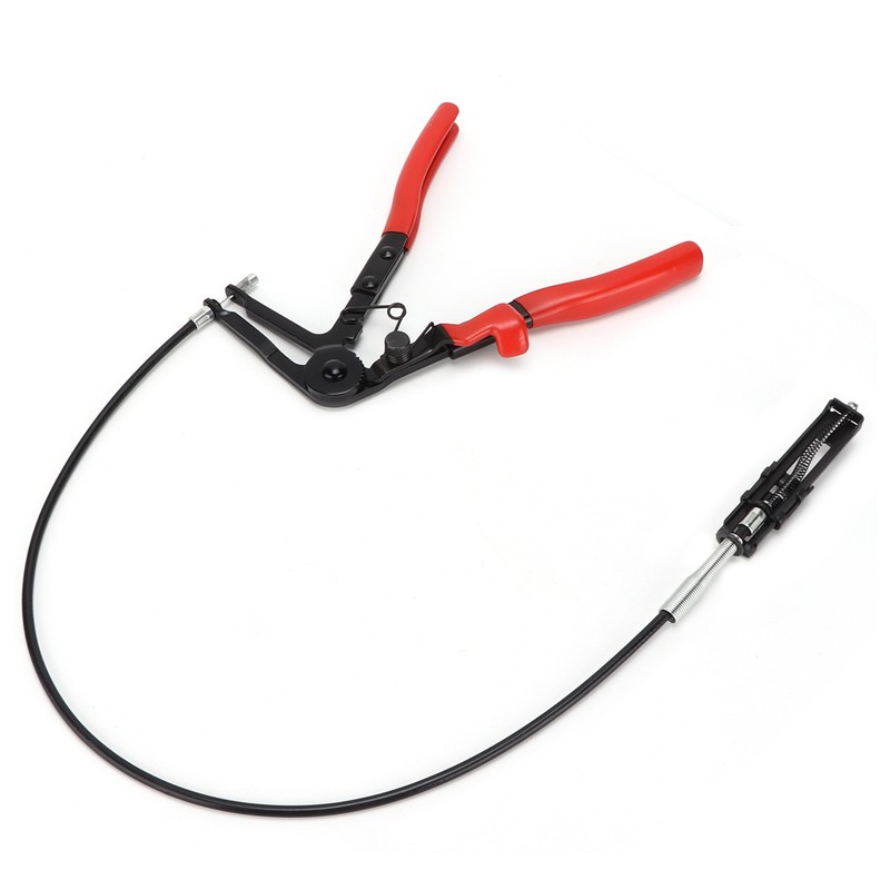 Flexible Wire Hose Clamp Plier Steel RustProof Red Black Automobile
