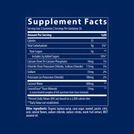 Trace Minerals Gomitas Electrolitos Sabor Lima-Limón 90 Pzs Veganas Sin Gluten