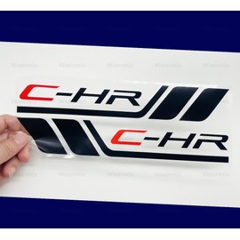 Body Sticker C.H.R Toyota Fender Universal Door Side Rear Glass Side Skirt Emblem Hide Scratch Improve Appearance Cool Unique Decoration Waterproof Heat Resistant (Black)