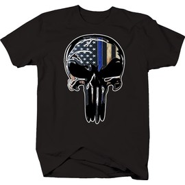 Patriot Skull Tactical American Flag Graphic Tee Shirt
