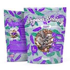 Mycelium Pigeon Racing Plus Feed (5 LB Bag) | Organic, High-Protein Racing Pigeon Food with Probiotic Gut Support | Fortified for Strength & Stamina | Debris-Free Bird Seed, Non-GMO, USA Made