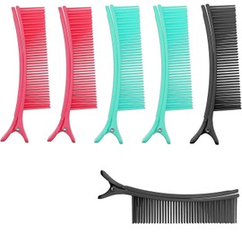 Professional Hair Sectioning Alligator Clips for Cutting, Styling, Coloring & DIY - Non-Slip Combed Top with Segmented Base, Secure Hold for Salon & Home Hairdressing Accessories (6-Pack) (black)
