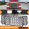 COLIGHT 4PCS For Western Star 4900 Semi Truck 4x6" LED