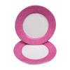 Caspari Linen Border Paper Dinner Plates in Fuchsia - 16
