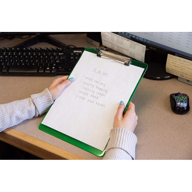 Plastic Clipboards A4 Letter Size Sturdy Durable Paperboard (2 Pack)