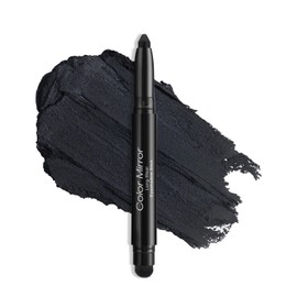Color Mirror Cream Waterproof Hypoallergenic Eyeshadow Stick, long wear Metallic Glitter Matte Eye Shadow Pencil With Makeup Brush, Eye Brightener,19 Black Pearl Shimmer