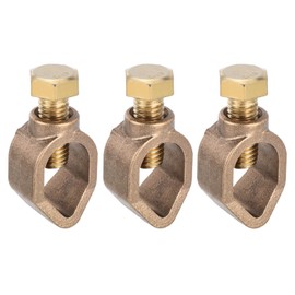 sourcing map Ground Rod Clamp Grounding Clamps 1/2" Wire Connector Great for Pipe Range Pack of 3