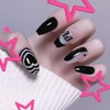 Checkerboard handmade nail tips / 체크보드 수제네일팁