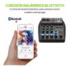 Teyun Mezclador Tarjeta De Audio De 4 Canales Bluetooth