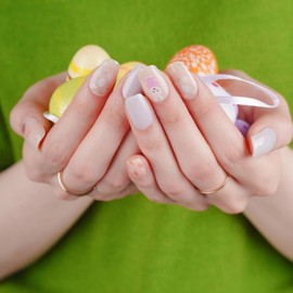 DANNI & TONI Easter Monday Gel Nail Strips Semi Cured (Whimsical Woodland) UV Nails 28