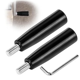 ITSOGOO Pack of 2 M8 x 63 mm Black Bakelite Crank Handle, Rotary Handwheel Machine Handle, for Industrial Lathe, M8 Male Thread Trunk, Machine Handle, for Milling Machine