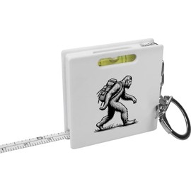 Azeeda 'Bigfoot Hiking' Keyring Tape Measure/Spirit Level Tool (KM00035807)