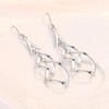 Linear Swirl Wire Earrings For Women dangling Boho Dangle Drop