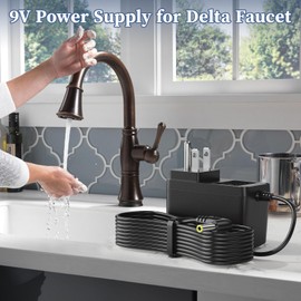 9V Power Supply for Delta Faucet Power Adapter Compatible with Delta Faucet 9913T-AR-DST 9178T-SP-DST EP102157 EP73954 for Delta Faucets Touch2O Technology with Gen 3 Solenoid Charger Adapter