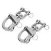 2PCS Snap Shackle 316 Stainless Steel Quick Release High Strength