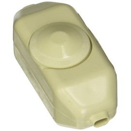 Leviton Feed-Through Lamp Cord Dimmer for Incandescent Bulbs, 6250-3I, Ivory