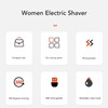 Electric Hair Removal Shaver 3 Blades Detachable Cutter USB Rechargeable