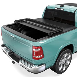 Soft Tri-Fold Truck Bed Tonneau Cover Fit for Dodge Ram 1500 2009-2025 (Incl. Classic & New) 5.7 ft Bed Without Rambox