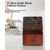 Cooks Standard Acacia wood Knife Block Holder without Knives, 25