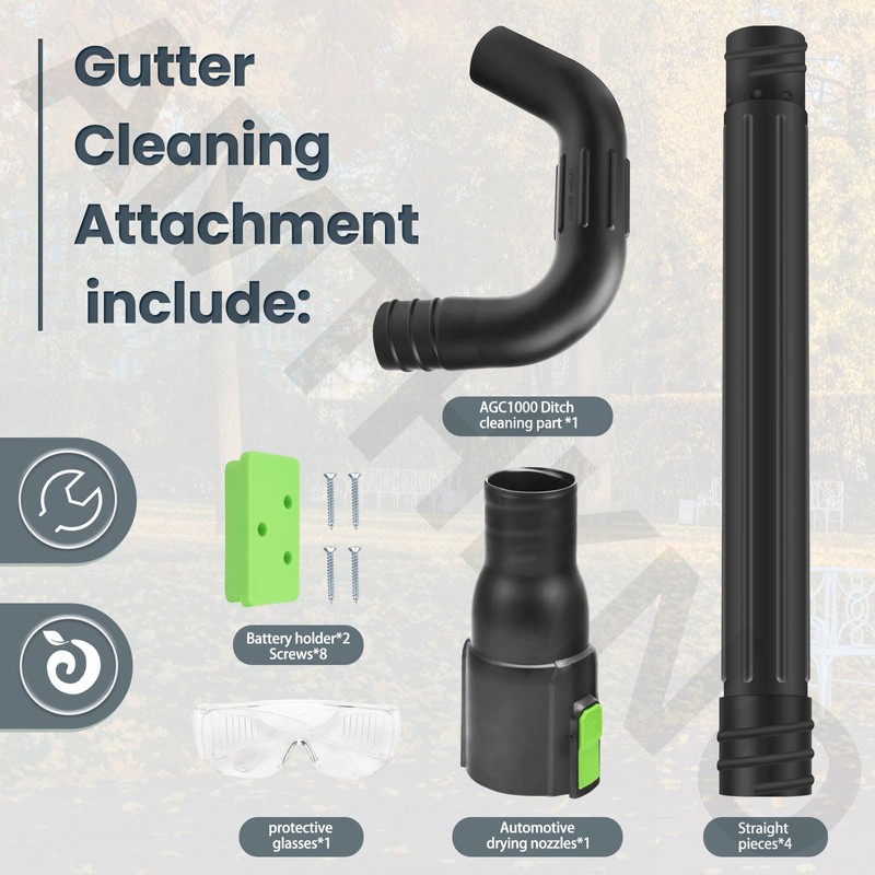 AMTHKNO AGC1000 Gutter Cleaning Attachment Kit/Leaf Blower Tools Mounting Bracket