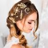 Formery Star Hair Clips Gold Rhinestone Moon Hair Pins Pearl