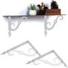 Acrux7 4 Pack Shelf Brackets 7.5X5.5 inch Thicken Iron Corner