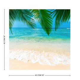 Beach Scene Tropical Palm Trees Wall Stickers Quotes Ocean Theme Sea Coconut Tree Wall Decal Vinyl Wall Stickers Quotes for Classroom Laptop Home Decor