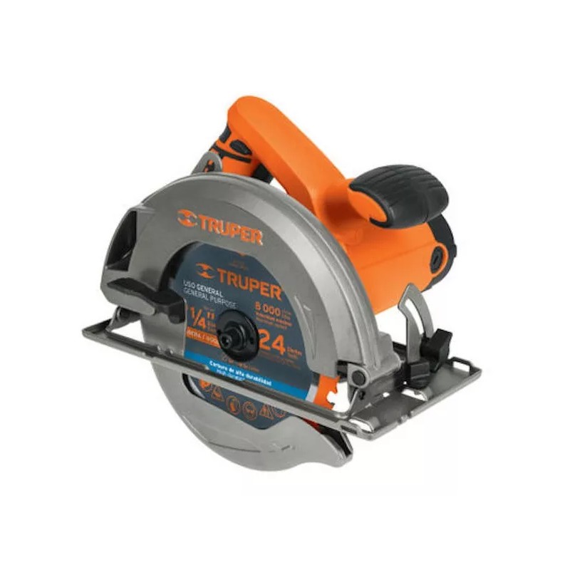 Truper Sierra Circular Eléctrica 7 1/4, 1750 W, Truper SICI-7-1/4A3