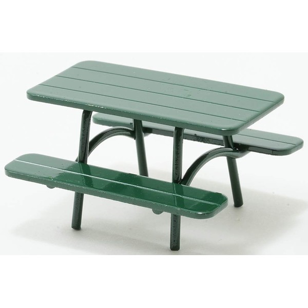 International Miniatures by Classics Dollhouse Miniature Green Picnic Table
