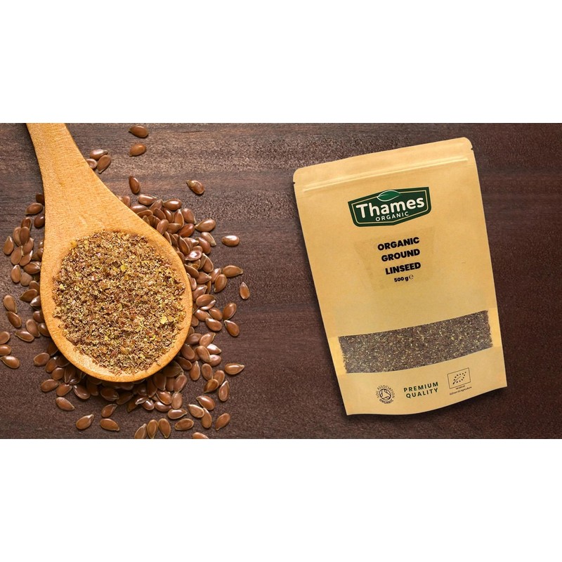 Organic Ground Flaxseed | Linseed-Certified Organic 250g, Non-GMO, Vegan, No