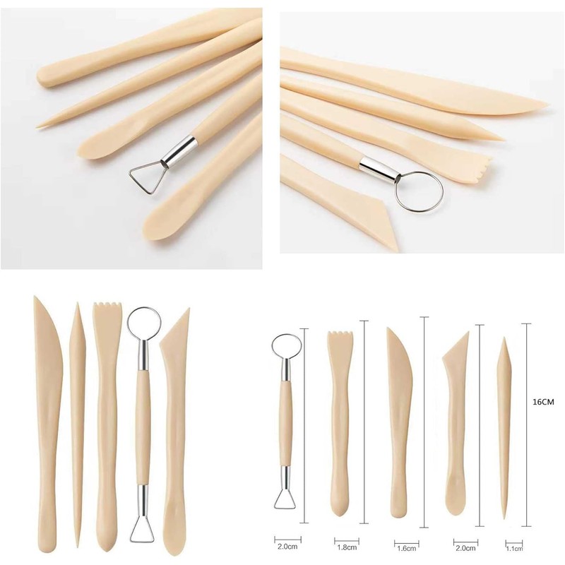 Langqun 31pcs Clay Tools,Pottery Tools Kit,Air Dry Clay Tools,Polymer Clay
