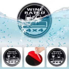 Camping Badge Rated Car Emblem, 4 x 4 Metal Automotive Badge 3D Metal Car Badges Emblems Round Emblem Decals Car Badge Decals Stickers Compatible with Jeep Wrangler Vehicles Trucks SUV (Style V)