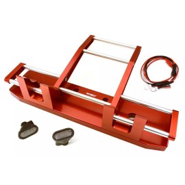 For Tamiya RC Model CNC Alloy Front Bumper w/ LED for Tamiya 1/14 King Hauler & Globe Liner