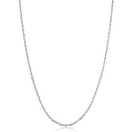 Kooljewelry Sterling Silver Rope Chain Pendant Necklace For Women (1.8 mm, 16 inch)