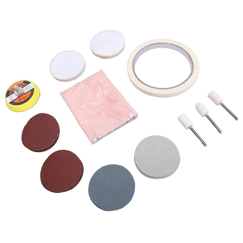 20 Pieces Watch Glass Polishing Kit Buffing Powder Felt Pad