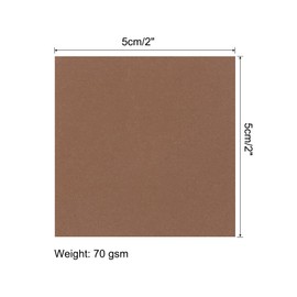 MECCANIXITY 25 Sheet Origami Paper Double Sided Brown 2x2 Inch Square Sheet for Art Craft Project, Beginners, Gifts Decor