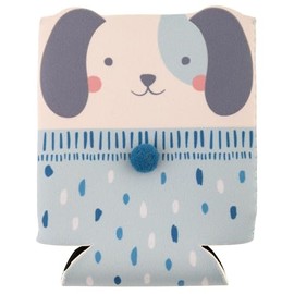 Karma, Can Sleeve for Beer & Soda Insulated Neoprene Cover, Pom Pom Accent Can Cooler, Dog