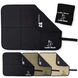 【Featured in SAUNA BROS. "Sitting Wetsuit"】 Ladle Mark Sauna Mat Foldable Wetsuit Material Insulated Heat Resistant Waterproof Easy to Carry Neoprene Made 5mm Thick Cushioning Ideal for Public Sauna