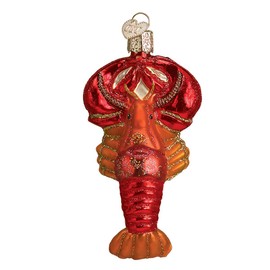 Old World Christmas Glass Blown Ornament with S-Hook and Gift Box, Christmas Collection (Lobster)