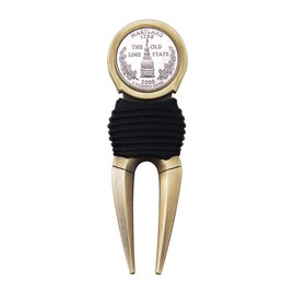 US 2000 Maryland State Quarter Coin Magnetic Golf Ball Marker Antique Brass Finish Divot Tool