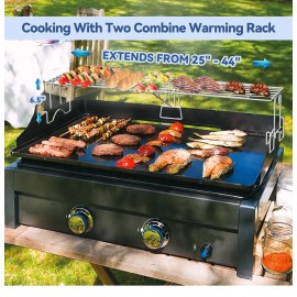 Denmay Warming Rack for 17" 22" 28" 36" Griddles, Universal Stainless Steel