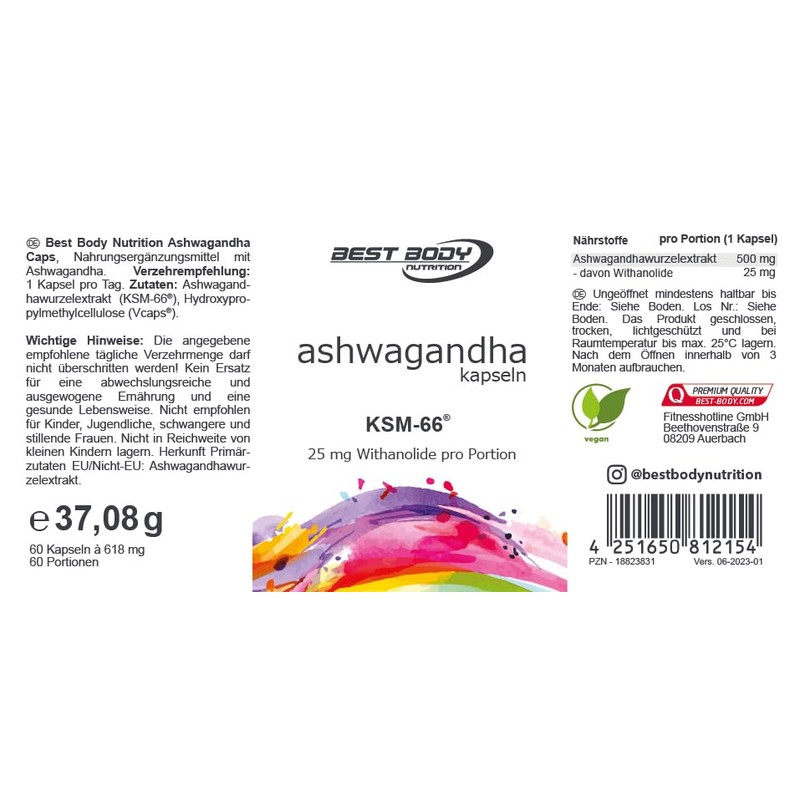 Best Body Nutrition - Ashwagandha capsules with quality raw material
