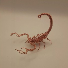 Wire Wrapped Scorpion 16ga Copper Cactus Garden Desk Home Decoration Gift 4"