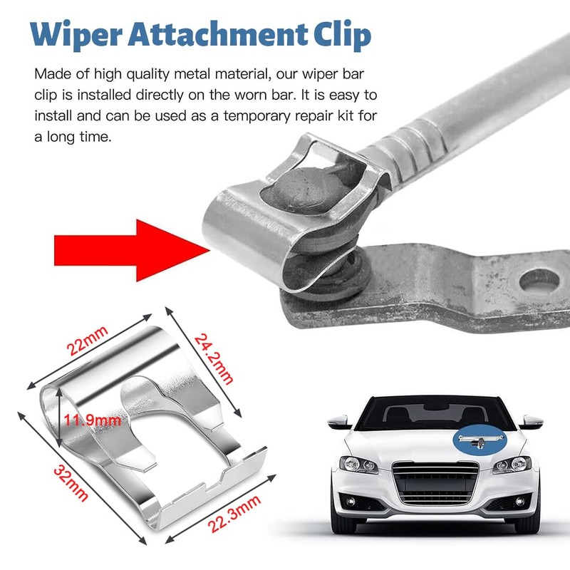 JEYORZY Pack of 6 windscreen wiper linkage repair clamp, windscreen
