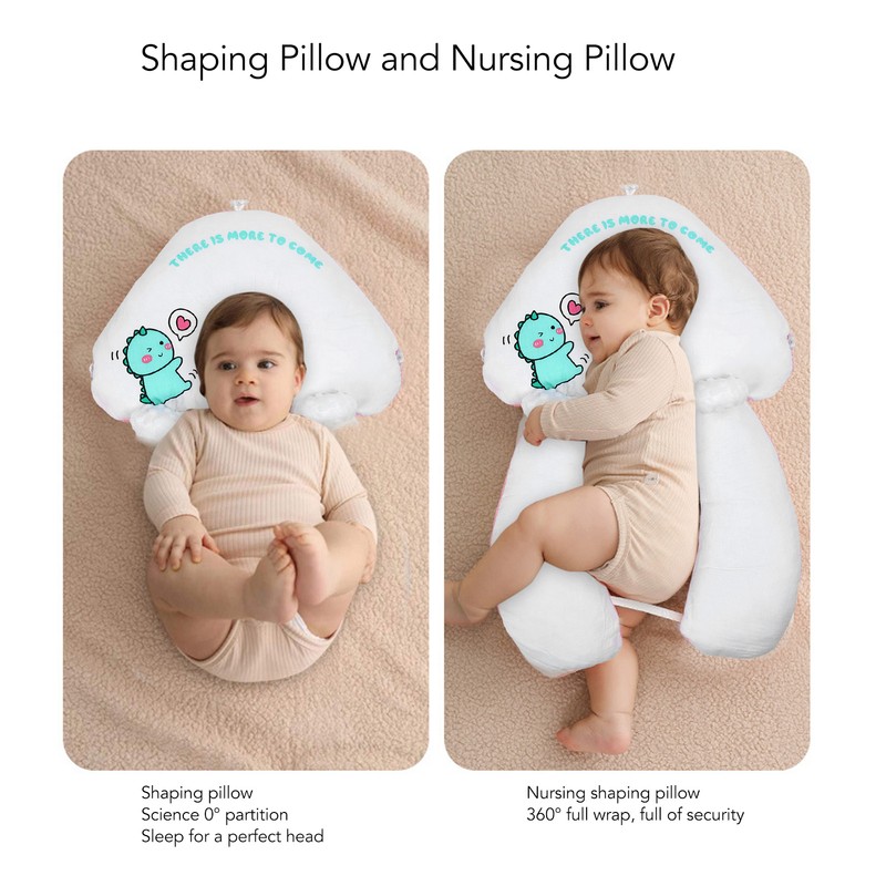 Baby Head Body Pillow Soft Breathable Drawstring Adjustment Newborn Head