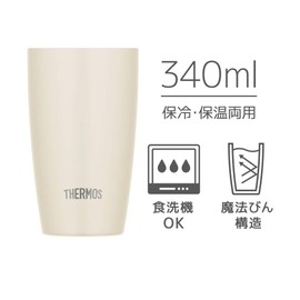 Thermos JDM-340 WH Vacuum Insulated Tumbler, 11.5 fl oz (340 ml), White