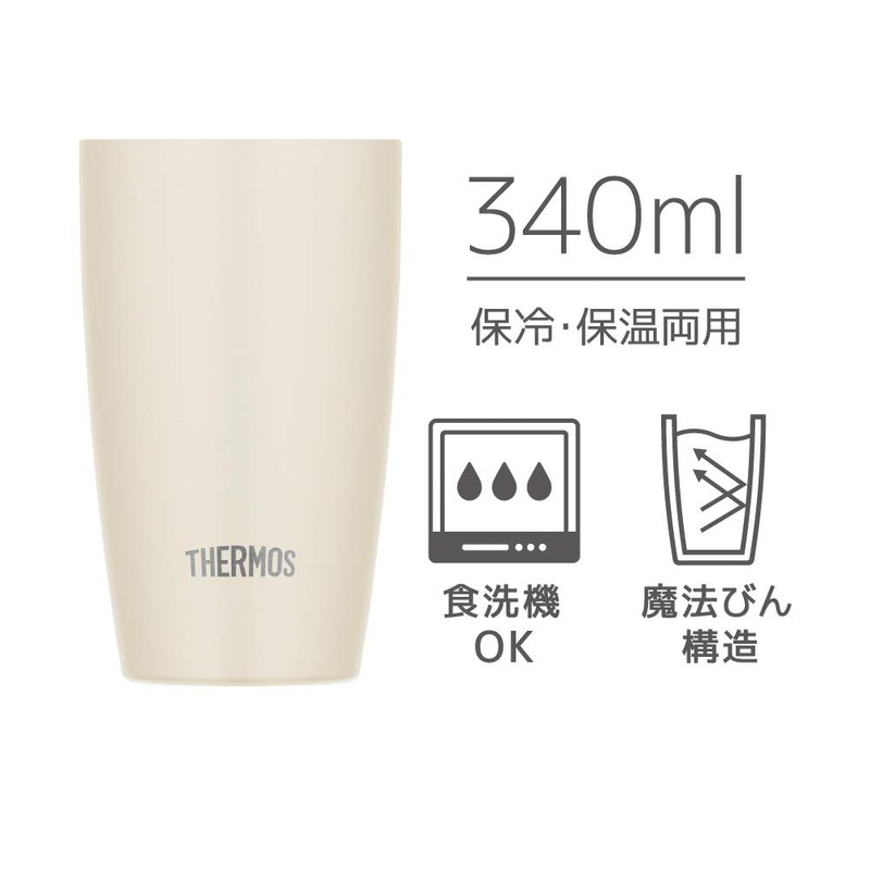 Thermos JDM-340 WH Vacuum Insulated Tumbler, 11.5 fl oz (340