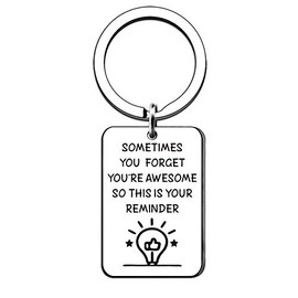 HULALA Funny Inspirational Keyrings for Men Women Boys Girls Daughter Son Birthday Christmas Gifts - Sometimes You Forget You're Awesome So This is Your Reminder