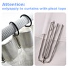 Pack of 50 Stainless Steel Curtain Hooks, Metal Curtain Hooks,