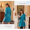 Ekouaer Robes for Women Knee Length Kimono Bathrobe 3/4 Sleeve